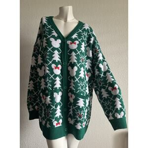 Disney Her Universe Christmas Cardigan Sweater Mickey Mouse Holiday Plus Size 1